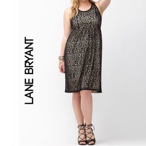 Lane Bryant leopard lace illusion dress 18W